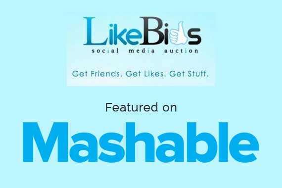 LikeBids on Mashable done by Quadregal